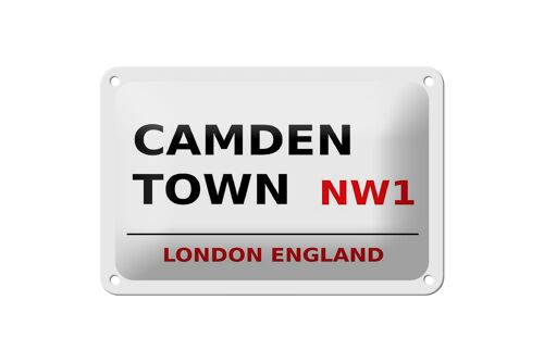 Blechschild London 18x12cm England Camden Town NW1 weißes Schild