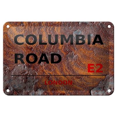 Blechschild London 18x12cm Columbia Road E2 Geschenk Dekoration