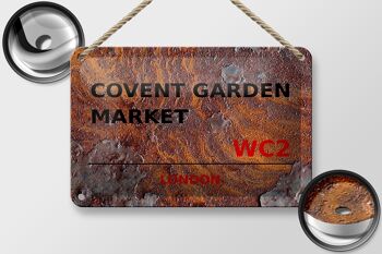 Panneau en étain de londres, 18x12cm, décoration du marché Covent Garden WC2 2