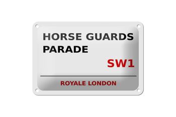 Panneau blanc en étain de londres, 18x12cm, Royale Horse Guards Parade SW1 1