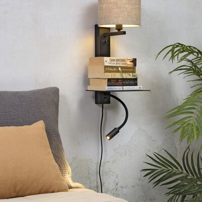 FLORENCE wall lamp dark linen