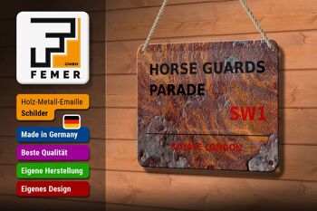 Panneau en étain de londres, 18x12cm, Royale Horse Guards Parade SW1, décoration 3