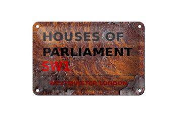 Panneau en étain de londres, 18x12cm, décoration des maisons du parlement SW1 1