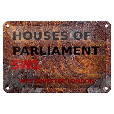 Blechschild London 18x12cm Houses of Parliament SW1 Dekoration