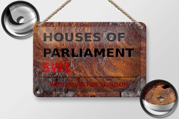 Panneau en étain de londres, 18x12cm, décoration des maisons du parlement SW1 2