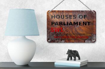 Panneau en étain de londres, 18x12cm, décoration des maisons du parlement SW1 4