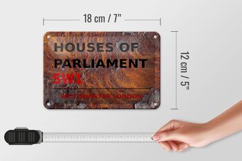 Panneau en étain de londres, 18x12cm, décoration des maisons du parlement SW1 5