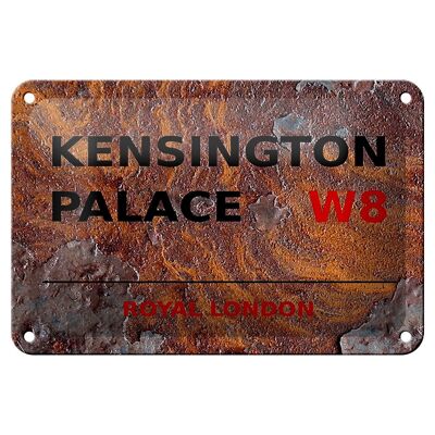 Cartel de chapa Londres 18x12cm Palacio Real de Kensington W8 Decoración