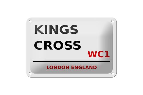 Blechschild London 18x12cm England Kings Cross WC1 weißes Schild