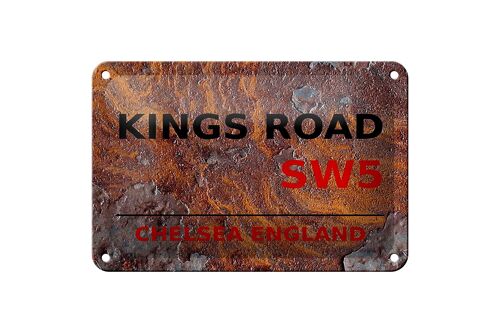 Blechschild London 18x12cm England Chelsea Kings Road SW5 Dekoration