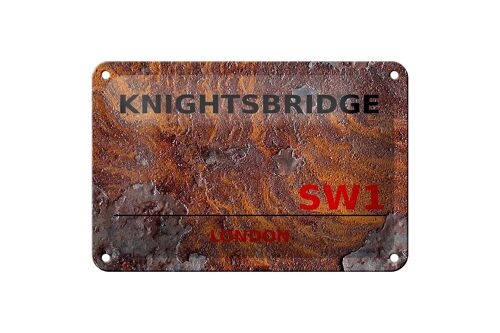 Blechschild London 18x12cm Knightsbridge SW1 Dekoration