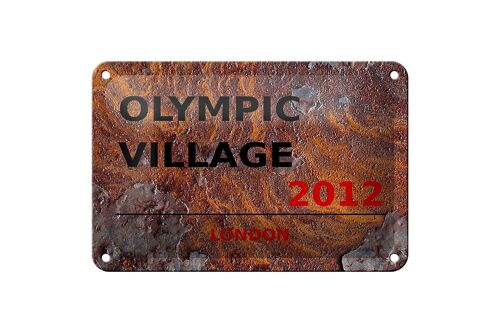 Blechschild London 18x12cm Olympic Village 2012 Dekoration