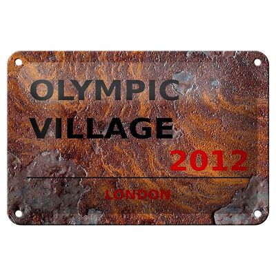 Cartel de chapa Londres 18x12cm Villa Olímpica 2012 decoración
