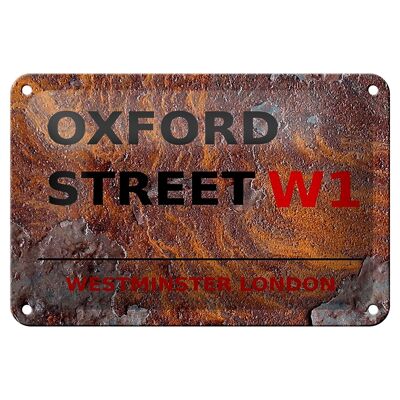 Blechschild London 18x12cm Westminster Oxford Street W1 Dekoration