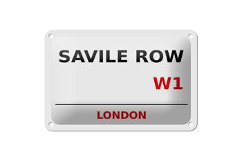 Panneau en étain blanc de londres, 18x12cm, Savile Row W1, cadeau 1