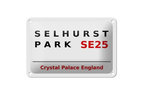 Blechschild London 18x12cm England Selhurst Park SE25 weißes Schild