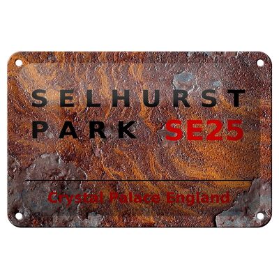 Targa in metallo Londra 18x12 cm Inghilterra Selhurst Park SE25 Decorazione