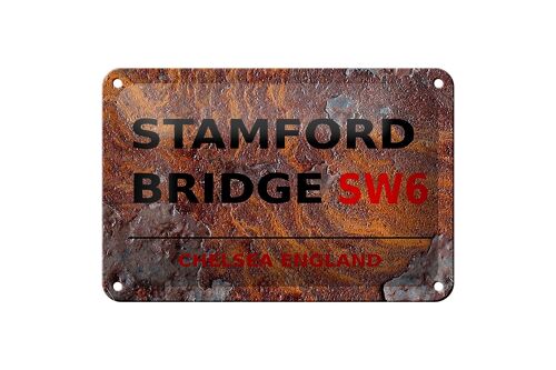 Blechschild London 18x12cm England Stamford Bridge SW6 Dekoration