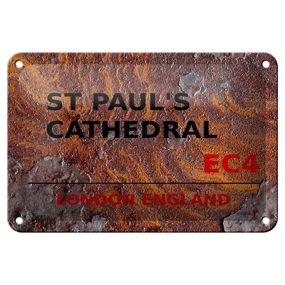 Blechschild London 18x12cm England St Paul´s Cathedral EC4 Dekoration