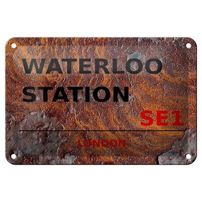 Blechschild London 18x12cm Waterloo Station SE1 Dekoration