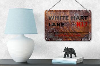 Panneau en étain de londres, 18x12cm, angleterre, blanc, Hart Lane, N17, décoration 4
