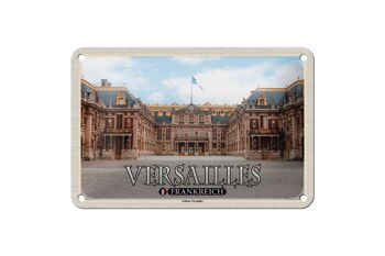Panneau de voyage en étain, 18x12cm, château de Versailles, France, vue de face 1