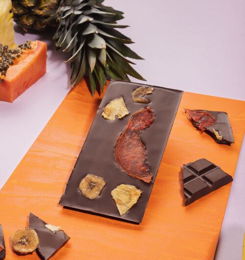 Fruto de Cacao Tablette Chocolat 70% avec fruits exotiques