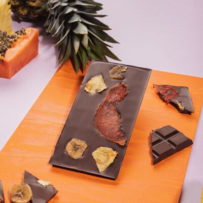 Barra de Chocolate Fruto de Cacao 70% con frutas exóticas