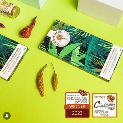 Barra de Chocolate Fruto de Cacao Mini 70% Pimienta Yuquitania