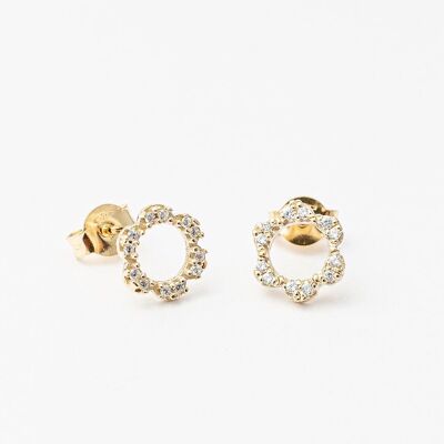 SERENITY GOLD LOBE EARRINGS