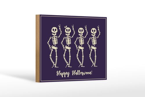 Holzschild Halloween 18x12 cm Happy Halloween Fest Dekoration