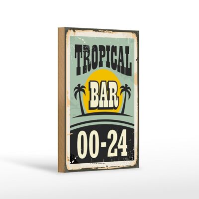 Cartello in legno 12x18 cm Decorazione Tropical Bar Retro 00-24