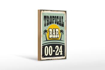 Panneau en bois 12x18cm Tropical Bar Retro 00-24 Décoration 1