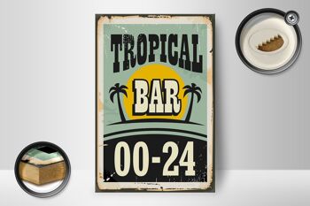 Panneau en bois 12x18cm Tropical Bar Retro 00-24 Décoration 2