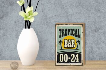 Panneau en bois 12x18cm Tropical Bar Retro 00-24 Décoration 3