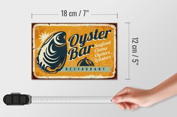 Panneau en bois rétro 18x12 cm, décoration pour bar à huîtres, restaurant de fruits de mer 4