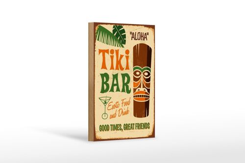 Holzschild 12x18 cm Tiki Bar Aloha Exotic Food Dekoration