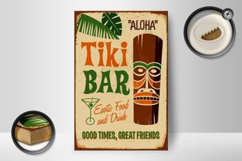 Panneau en bois 12x18 cm Tiki Bar Aloha Décoration Alimentaire Exotique 2
