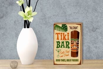 Panneau en bois 12x18 cm Tiki Bar Aloha Décoration Alimentaire Exotique 3