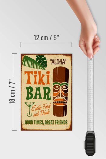 Panneau en bois 12x18 cm Tiki Bar Aloha Décoration Alimentaire Exotique 4