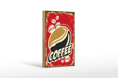 Holzschild Retro 12x18 cm Kaffee Premium Quality Coffee Dekoration