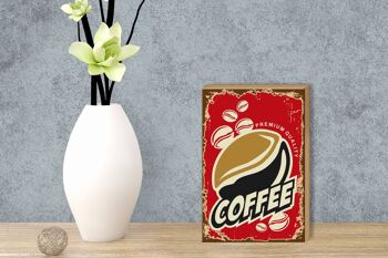 Panneau en bois rétro 12x18 cm café qualité premium décoration café 3