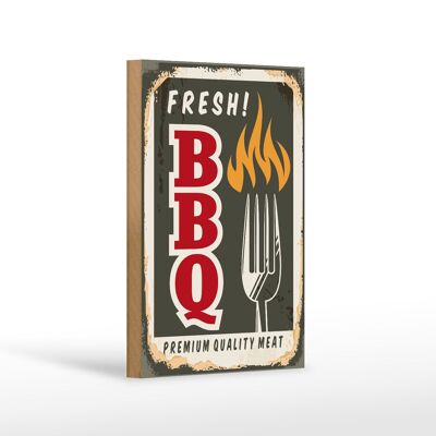 Wooden sign Retro 12x18 fresh!BBQ Premium Quality meat decoration