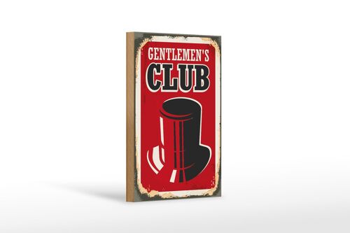 Holzschild Retro 12x18cm Gentlemen`s Club Männer Dekoration