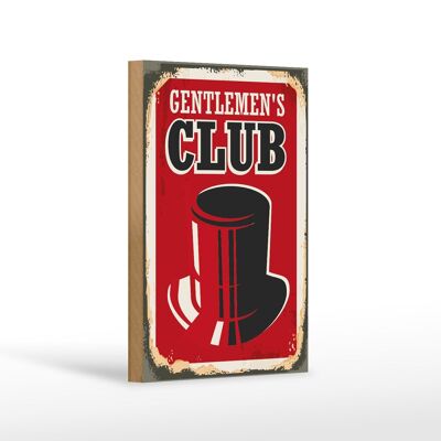 Letrero de madera retro 12x18cm Club de caballeros decoración hombres