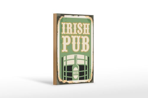Holzschild Retro 12x18 cm Irish pub Beer Bier Dekoration