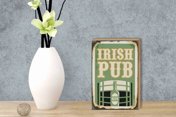 Panneau en bois rétro 12x18 cm, bière de pub irlandais, décoration de bière 3