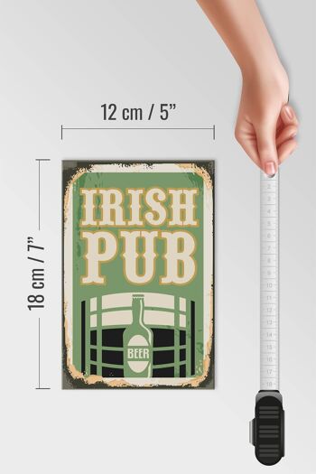 Panneau en bois rétro 12x18 cm, bière de pub irlandais, décoration de bière 4