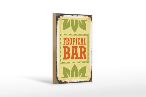 Holzschild 12x18 cm Tropical Bar Sommer Dekoration