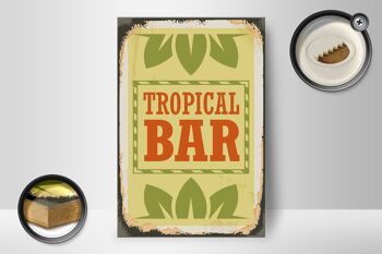 Panneau en bois 12x18 cm Décoration d'été Bar Tropical 2